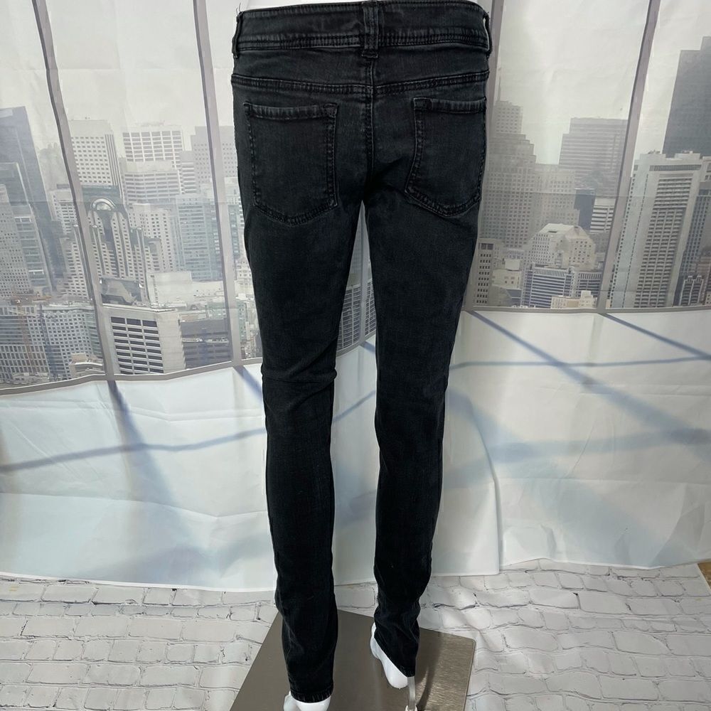 Mossimo Black Faded Skinny Denim Jeggings Size 6